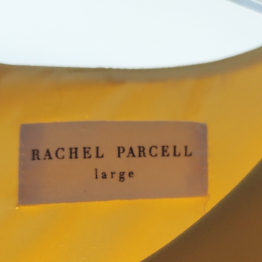 Rachel Parcell Marigold Yellow Serene Midi Ruffle Dress Sz L - Picture 15 of 17